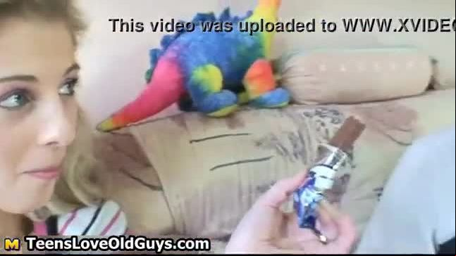 Petite teen girl gets her